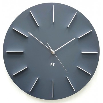 Dizajnové nástenné hodiny Future Time FT2010GY Round grey 40cm